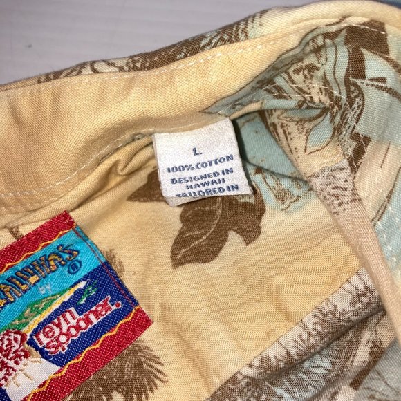 Vintage Joe Kealoha's Reyn Spooner Button Up Hawaiian short sleeve Shirt  Sz L - Picture 8 of 8